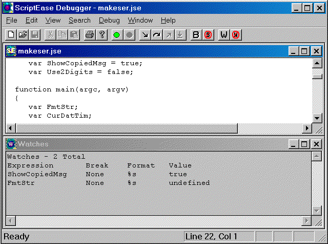 ScriptEase Desktop Win32 Screenshot